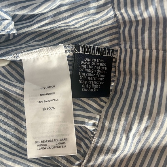 MADEWELL Wrap Top in Indigo Stripe, Medium - Picture 6 of 6